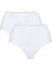 Con-ta Baumwolle, Single-Jersey Formslip 2er-Pack in weiß