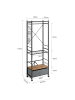 SoBuy Kleiderständer in Anthrazit - (W) 32 x (H) 175 x (L) 60 cm
