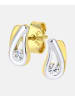 Vanlere Ohrstecker aus 375 Gelbgold mit Zirkonia