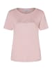 More & More Wording Shirt mit Strasssteinchen in dusty rose