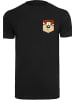 F4NT4STIC T-Shirt Looney Tunes Tasmanian Devil Face Faux Pocket in schwarz