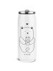 Mr. & Mrs. Panda Sport Trinkflasche Bär Baby ohne Spruch in Weiß