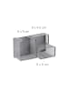 relaxdays Stiftehalter in Silber - (B)18,5 x (H)10 x (T)9,5 cm