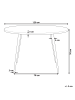 Beliani Esszimmertisch ODEON in Weiß/Schwarz - (W) 120 x (H) 76 x (L) 120 cm