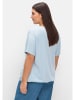 sheego Shirt in hellblau gemustert