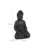 relaxdays Buddha Figur in Dunkelgrau - (H)30 cm