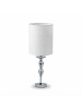relaxdays Tischlampe in Weiß/ Silber - (H)50 x Ø 18,5 cm