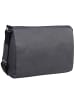Leonhard Heyden Den Haag Messenger Leder 37 cm Laptopfach grau