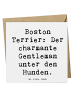 Mr. & Mrs. Panda Deluxe Karte Spruch Boston Terrier Gentleman mi... in Weiß