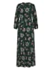 Zero  Maxikleid langarm mit Blumen in Dark Green/Pink