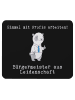 Mr. & Mrs. Panda Mauspad Bürgermeister Leidenschaft mit Spruch in Schwarz
