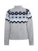 DreiMaster Damen Strickpullover in Grau Mehrfarbig