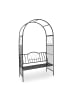relaxdays Rosenbogen Bank in Schwarz - (B)115 x (H)203 x (T)59 cm