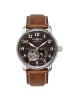 Zeppelin Automatikuhr LZ127 Graf Automatik Open Heart 7666 in Brown