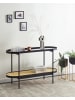 Beliani Konsolentisch RENO in Schwarz/Braun - (W) 120 x (H) 76 x (L) 42 cm