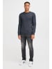 BLEND Strickpullover BHLars 20703347ME Strickpulli mit aufgestickten Ellenbogenpatches in Blau