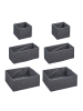 relaxdays 6-tlg. Schubladen Organizer Set in Grau