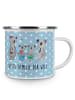 Mr. & Mrs. Panda Camping Emaille Tasse Koala Familie zwei mit Sp... in Blau Pastell