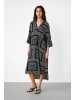 Soaked in Luxury Kleid SLZaya Relaxed fit in Black Monogram with Oatmeal
