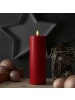 Adilina LED Kerze LINA Echtwachs Rustik-Optik 7x20cm in rot