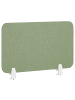 Beliani Schreibtischtrennwand WALLY in Grün - (W) 80 x (H) 40 x (L) 2 cm