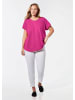 GOLDNER Lässiges Shirt mit Rundhalsausschnitt in pink
