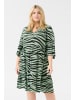 KAFFE curve Kleid KCleane A-shape in Green/Black Animal