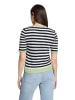 Betty Barclay Basic-Pullover kurzarm in Patch Dark Blue/Green