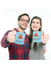 Mr. & Mrs. Panda Kindertasse Rotkehlchen Schlitten mit Spruch in Eisblau