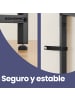 VASAGLE Wäschekorb Brenta in Braun-Schwarz - (B)33 x (H)177 x (T)73 cm