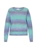 myMo Damen Sweater in Blau Mehrfarbig