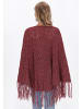 IZIA Poncho in burgundy
