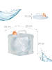 relaxdays 4 x Wasserkanister in Transparent/ Orange - 10 Liter
