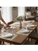relaxdays 6-tlg. Platzdeckchen Set mit Untersetzern in Grau/ Beige