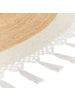 Beliani Geflochtener Teppich MARTS in Beige/Weiß - (W) 200 x (L) 200 cm