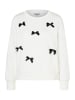 More & More süßes Sweatshirt Schleifen-Applikation in off white