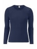 Hessnatur Hessnatur Longsleeve PURE FUNCTION aus Bio-Merinowolle und Seide in graphitblau