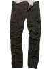 Vintage Industries Cargohose in Schwarz