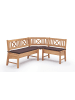 58 aufm Kessel ECKBANK Deborah 224 x 177 x 87 Massivholz Buche lackiert/Dunkelbraun