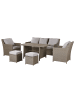 Beliani 6-tlg Gartentisch Set FONTI in /Grau/Beige