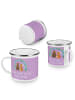 Mr. & Mrs. Panda Camping Emaille Tasse Polterabend Spaß mit Spruch in Lavendeltraum