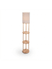 relaxdays Stehlampe in Natur/ Weiß - (H)180 x Ø30 cm
