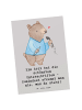 Mr. & Mrs. Panda Wanddeko Arzt Unterschrift mit Spruch in Grau Pastell