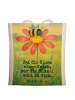 Mr. & Mrs. Panda Tragetasche Hummel Blume Design mit Spruch in Weiß