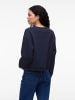 Vila Langärmeliges Sweatshirt in Navy Blazer