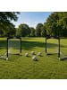 relaxdays 2 x Fußballtor in Schwarz - (B)120 x (H)90 x (T)90 cm
