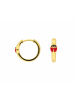Adeliás Damen 333 Gold Ohrringe / Creolen Marienkäfer Ø 14,1 mm in gold