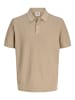 Jack & Jones Gestricktes Polo in Crockery 1