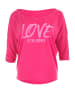 Winshape ¾-Arm Shirt Ultra Light mit Glitzer-Aufdruck MCS001 in deep pink/neon pink