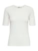 b.young T-Shirt Slim Fit Ellenbogen-Länge Rundhalsausschnitt in Weiß-2
